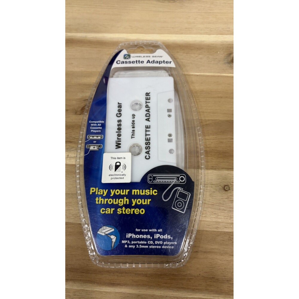 Wireless Gear Cassette Adapter For iPhones iPods MP3 - 3.5mm Stereo Devices